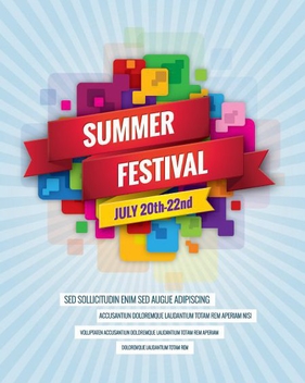 Summer Festival Billboard - vector gratuit #205563